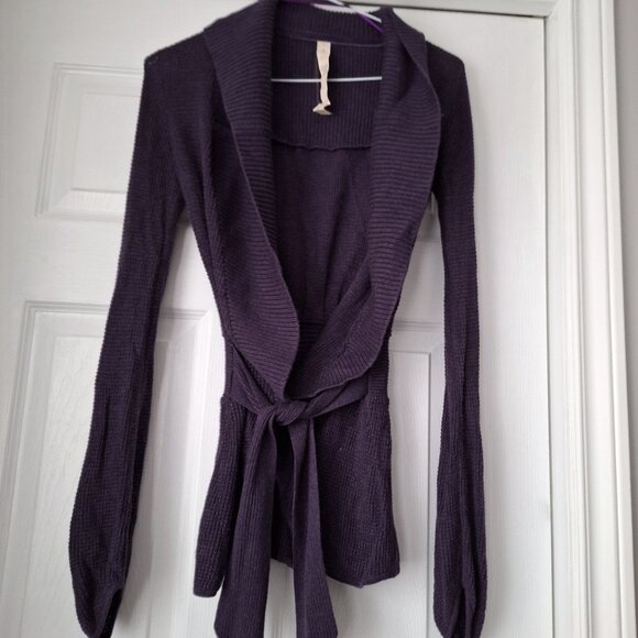 Lululemon Purple Wrap Cardigan with Belt - Picture 1 of 7